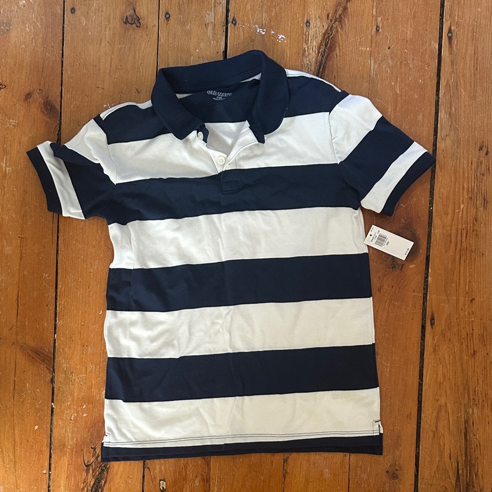 Old Navy Kids Polo in Navy and White Stripes